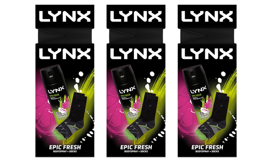 Image 4: Up to Four Lynx Epic Fresh Body Spray and Socks Gift Sets