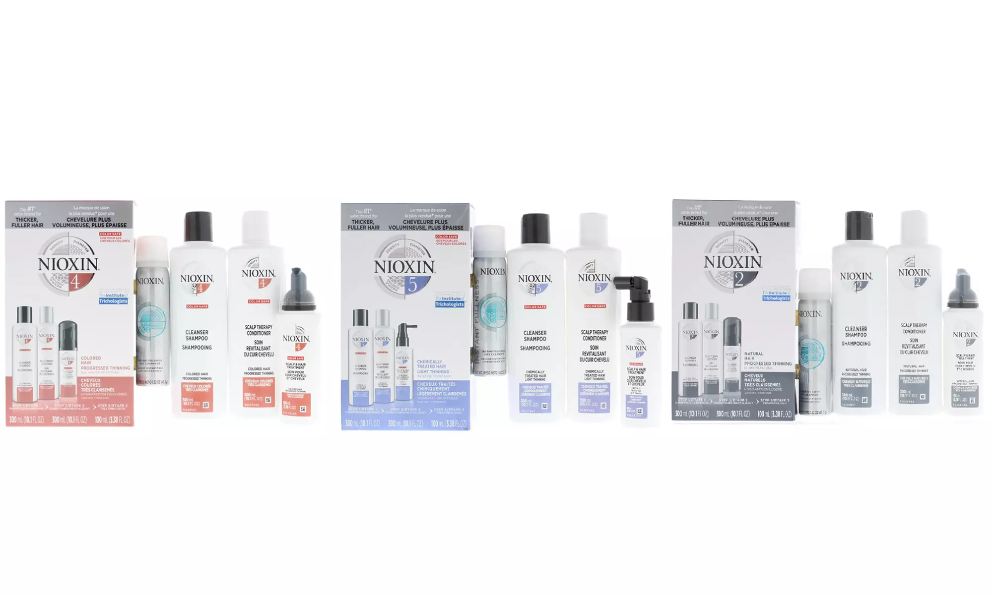 Nioxin 4-Piece Hair System Kit - Shampoo, Conditioner, Treatment & Dry Cleanser - Primary Image