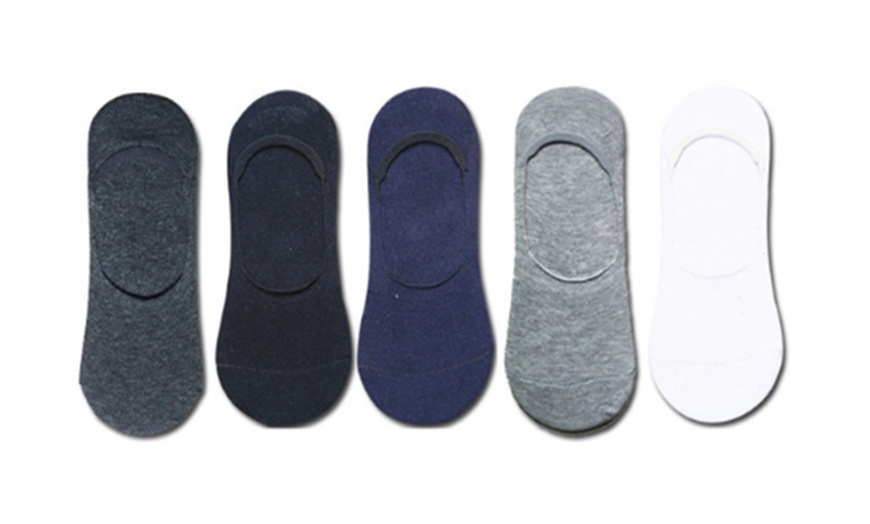 Image 2: 5 or 10 Pairs Men's Breathable Invisible Socks