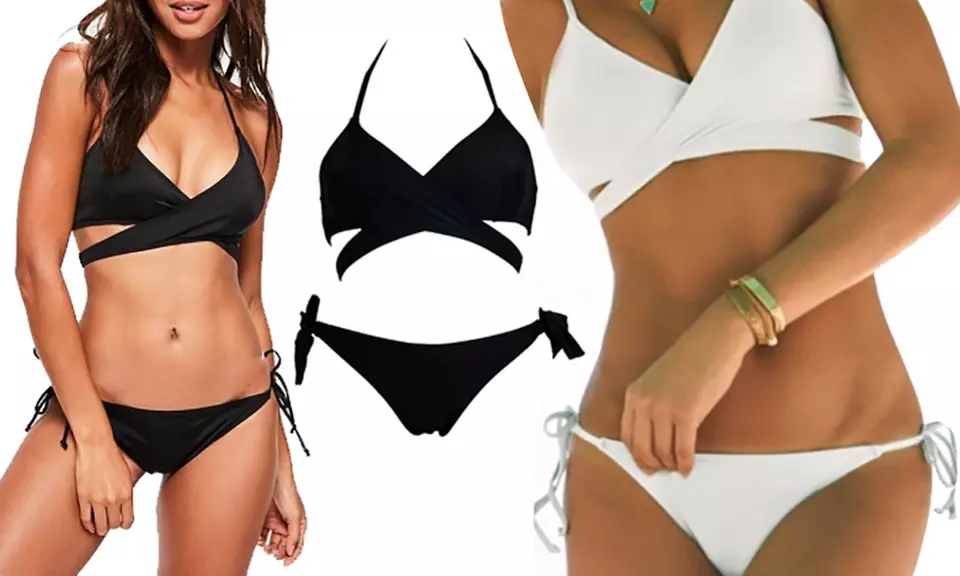Bikini forme de cache-cœur effet push-up, pour femme - Primary Image