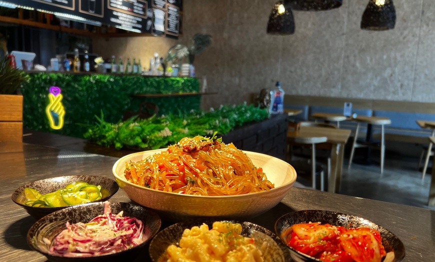 Image 1: Fried Chicken w/ Sides & Drinks at Masitdak Korean Fried Chicken