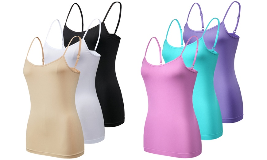 Image 3: Pack of Three, Six or Nine Women's Seamless Vests