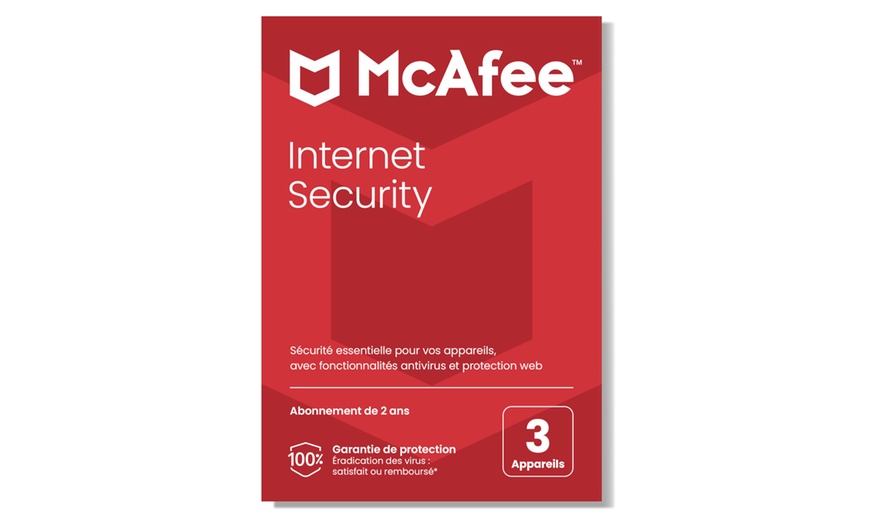 Image 1: Sécurité Internet McAfee - 3 appareils - Abonnement de 2 ans