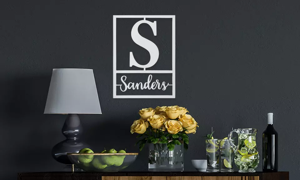 Personalized Custom Floating Script Monogram Signs
