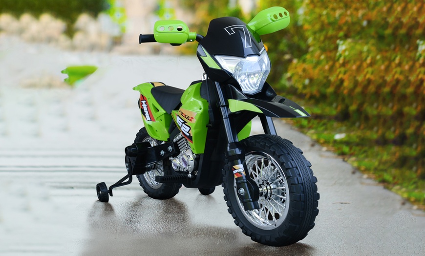 Image 3: HomCom Kids' Motorbike Ride-On Toy