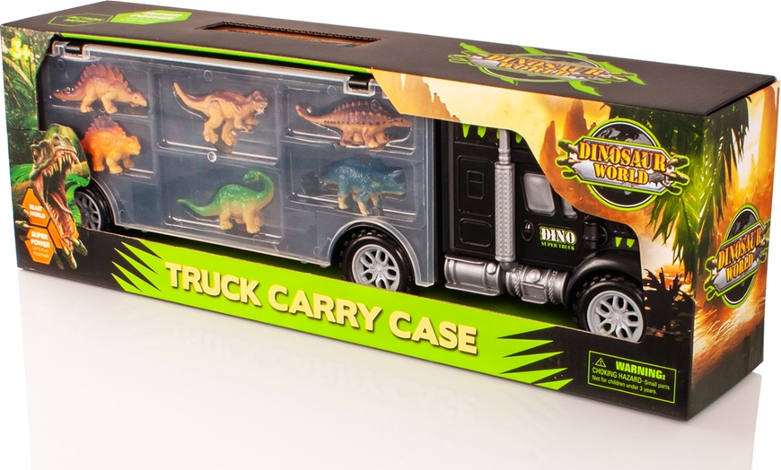 Image 10: Dinosaur Truck Carry Case with 12 Dinosaur Figures