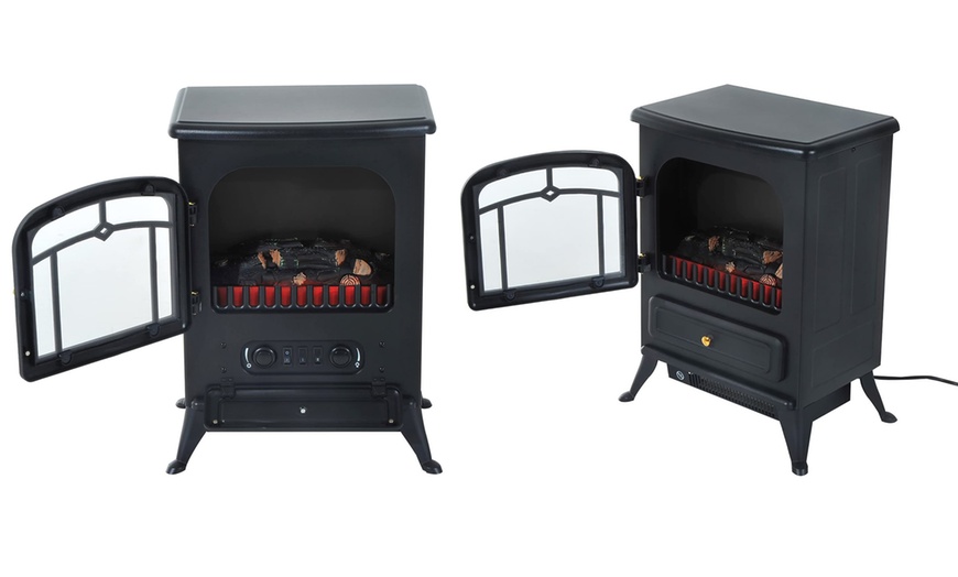 Image 5: HomCom Indoor Fireplace Heater