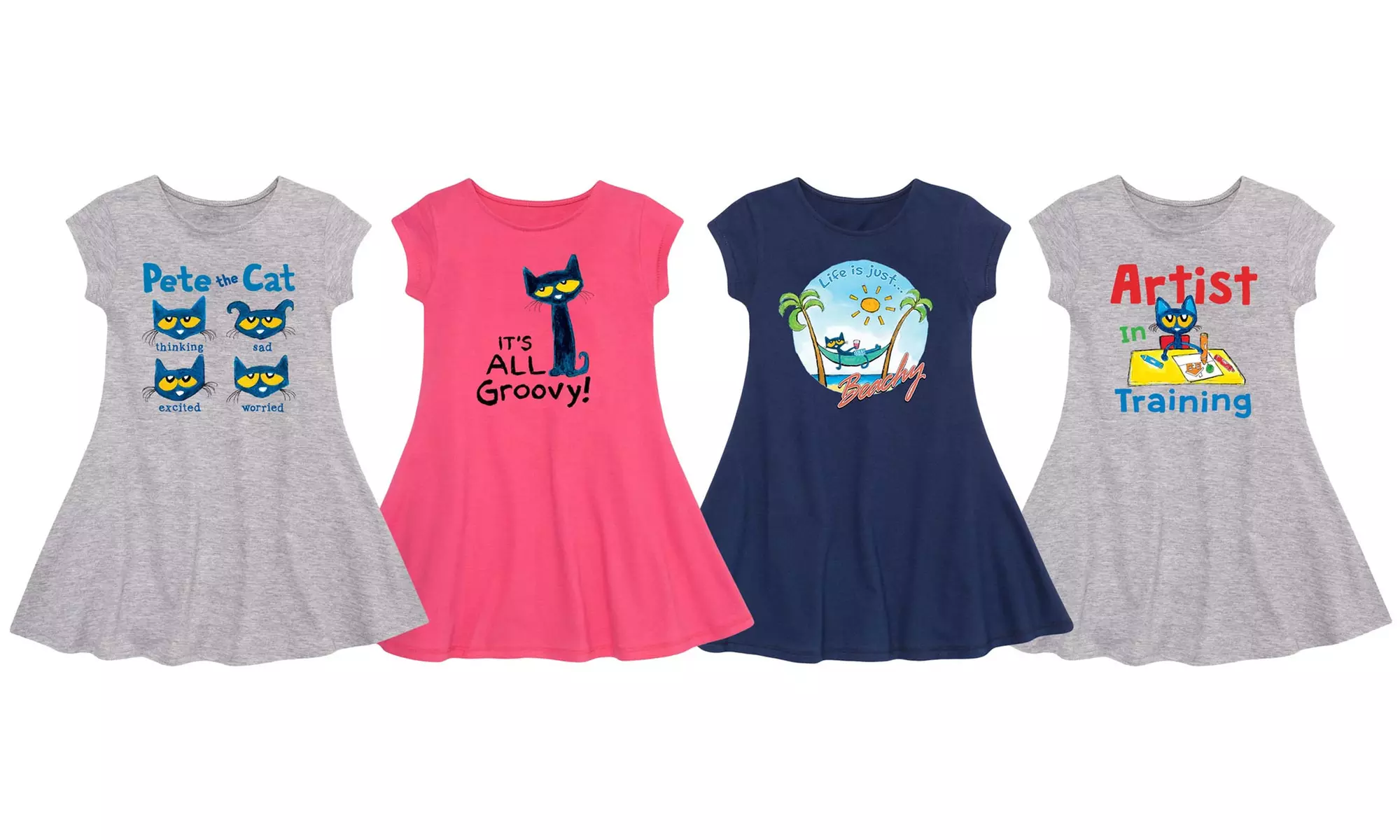  Licensed Pete The Cat Toddler Dresses - Primary Image