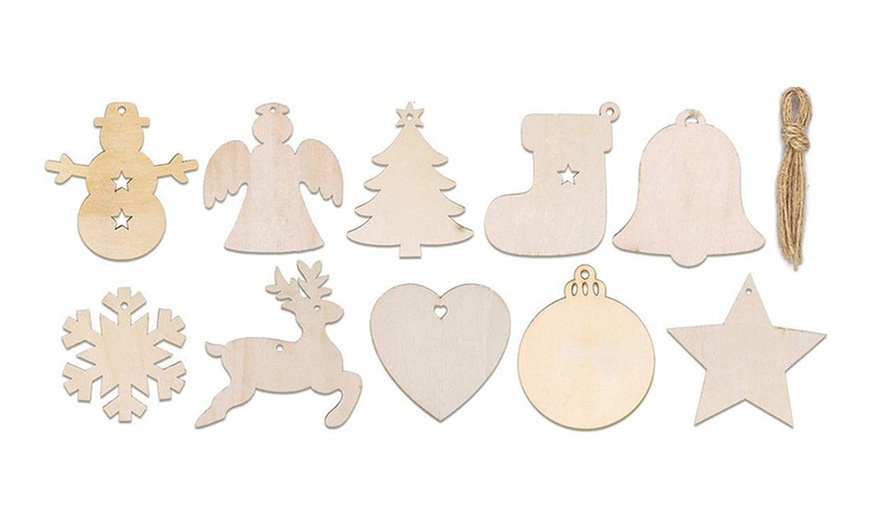 Image 4: Wooden Christmas Tree Decs