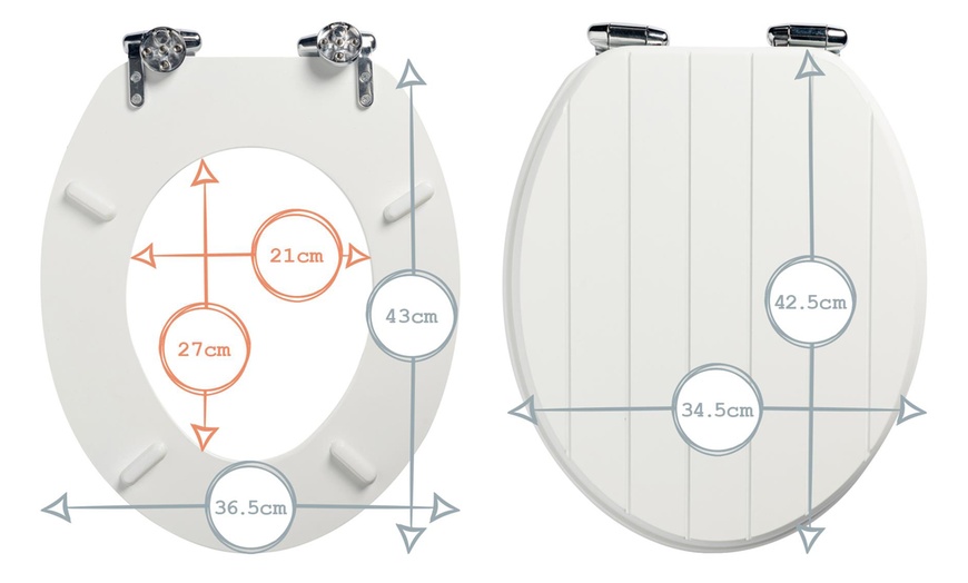 Image 16: Harbour Housewares Wooden Toilet Seats