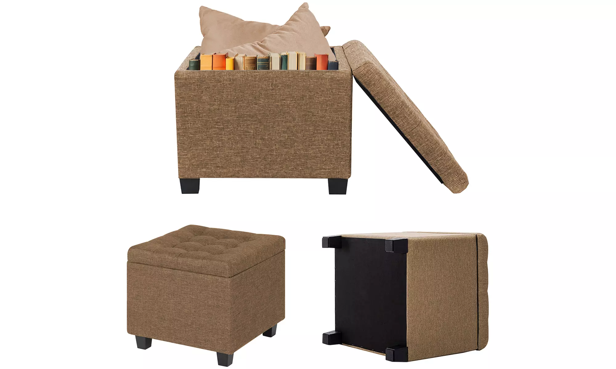 Pouf avec espace de rangement