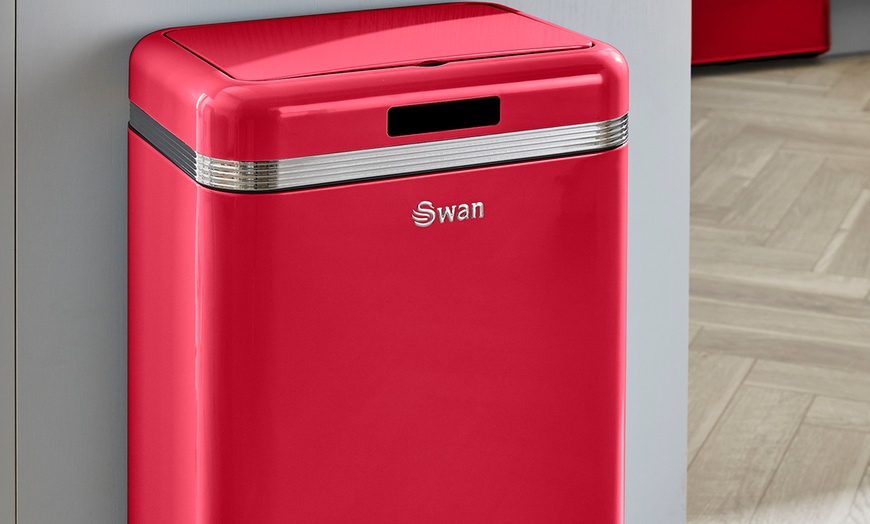 Image 20: Swan Retro-Style 45L Square Sensor Bin With Free Delivery