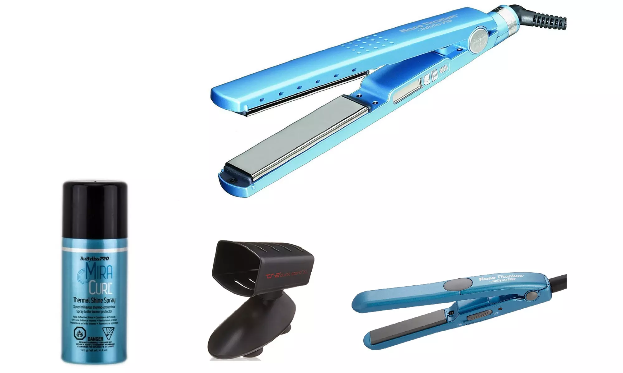 Babyliss 1.25” Flat Iron and 0.5” Mini Gift Set (4-Piece) - Primary Image