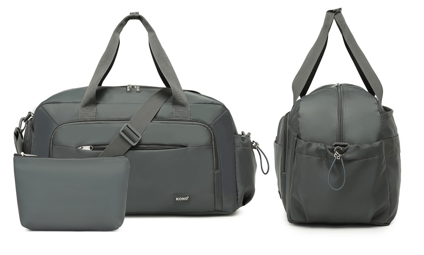 Image 25: Two-Pieces Multi-Compartment Travel Bag Set