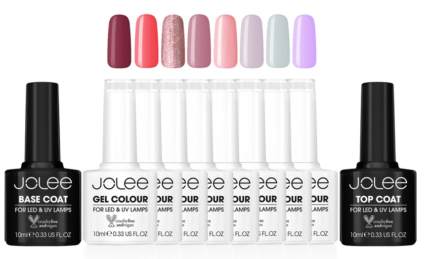 Image 6: Jolee Gel Nail Polish Colour Set with Base and Top Coats 10ml