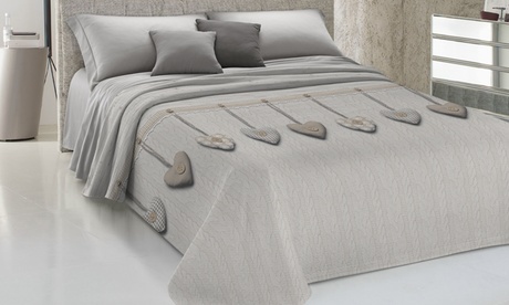 Copriletto Piquet 100% in cotone, Made in Italy, disponibile in 2 dimensioni e varie fantasie