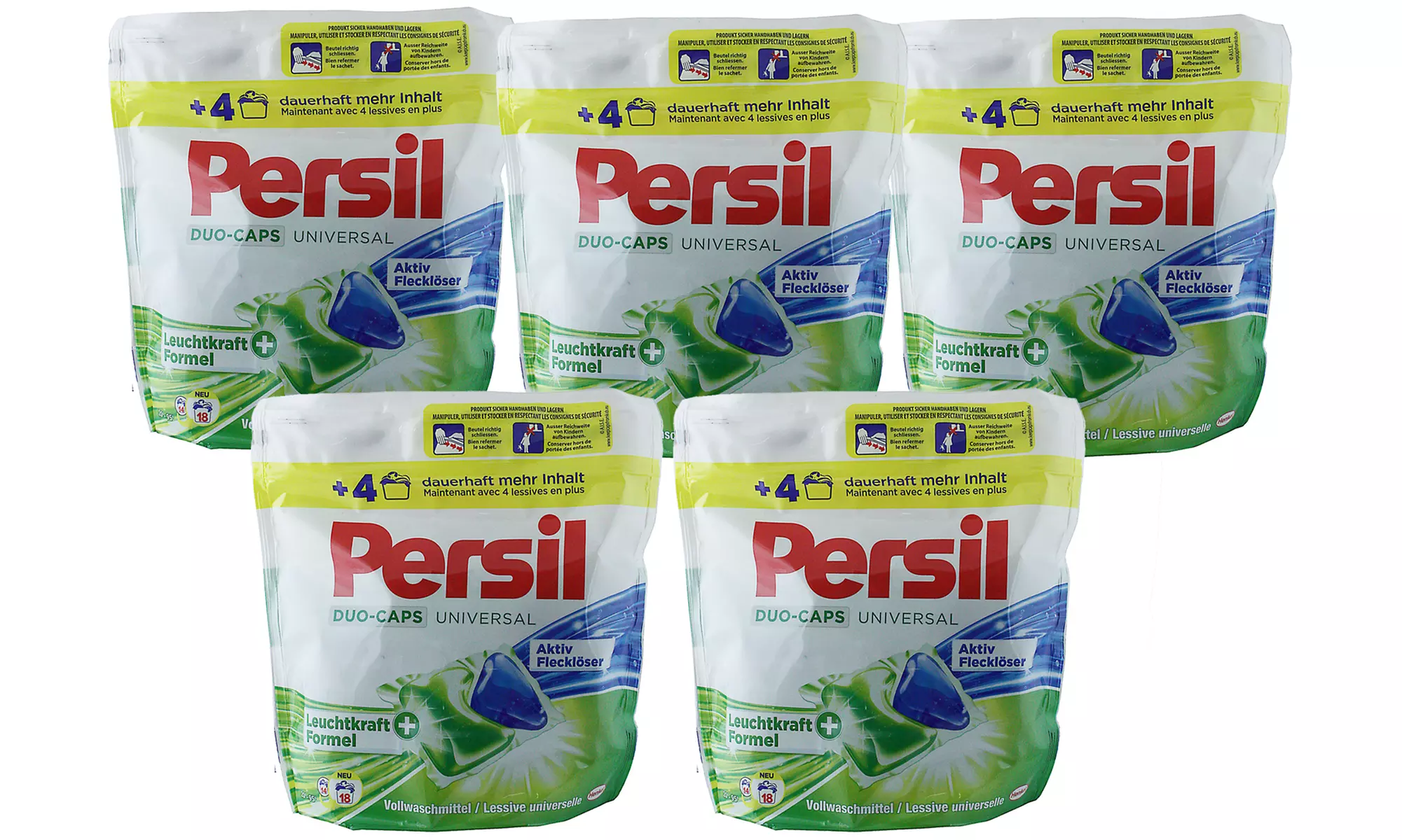 5x, 10x, 15x oder 20x Persil Universal Duo-Caps 18 Stück (insgesamt 90, 180, 270 oder 360 Stück) - Primary Image
