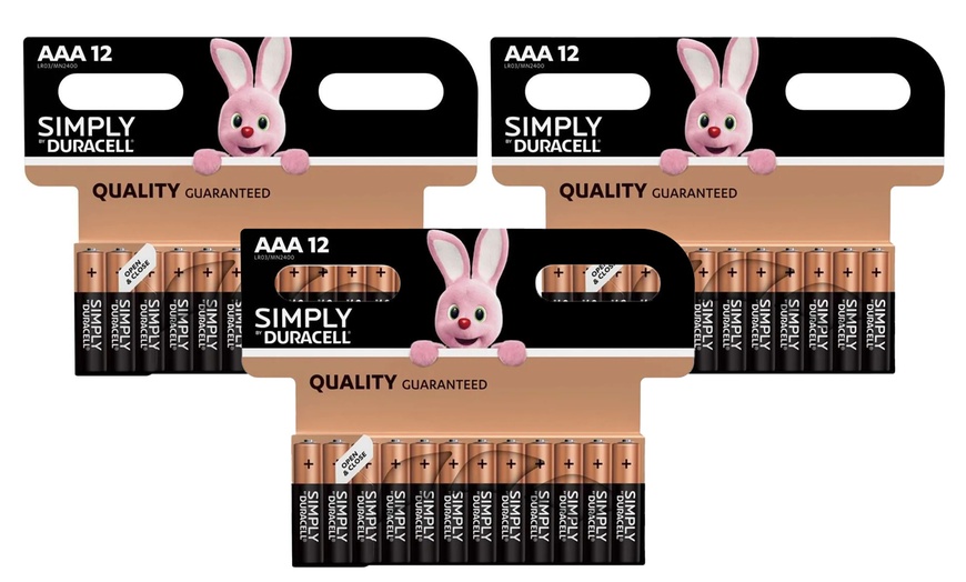 Image 6: 12-, 24-, or 36-Pack of Duracell Simply AA or AAA  Batteries