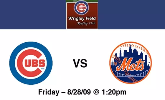Rooftop Tickets to Cubs vs Mets on 8/28 at 1:20 pm at Wrigley Rooftop: More Dates Available Below - Primary Image