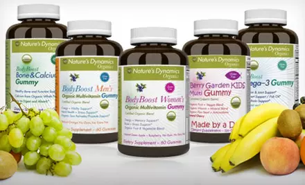 Nature's Dynamics Gummy Vitamin Packages Including Two Bottles for Women, Men, or Kids from Groupon Goods (Up to 59% Off) - Primary Image