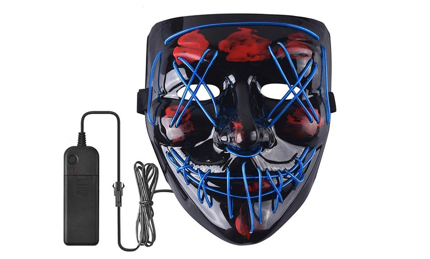 Image 5: The Purge Halloween LED Mask