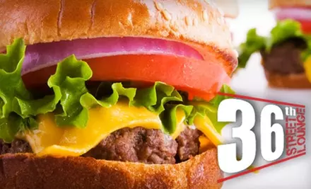 $10 for $20 Worth of Eclectic Pub Fare and Drinks at 36th Street Lounge  - Primary Image
