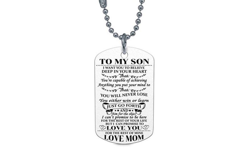 Image 5: 'To My Son' or 'To My Daughter' Dog Tag Necklace