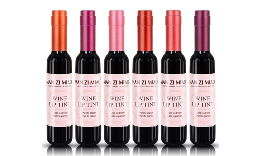 Image 2: One or Six Novelty Wine Bottle Lip Stain Tints