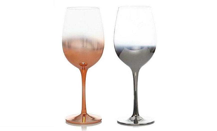 Image 1: Two, Four or Eight Aurora Wine Glasses