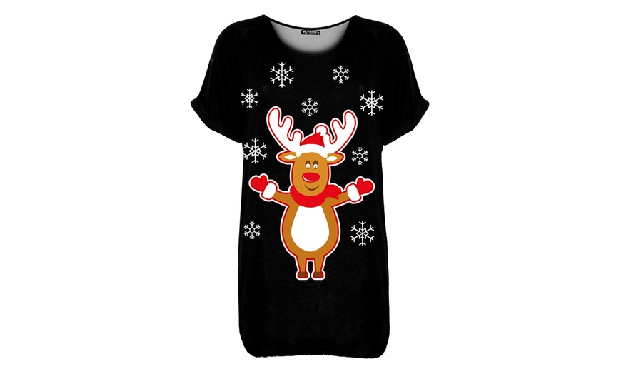 Image 6: T-shirt femme avec motif de Noël