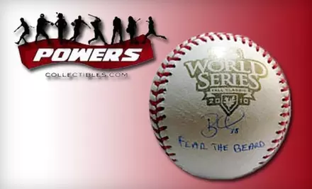 $119 for One 2010 World Series "Fear the Beard" Brian Wilson Autographed Baseball, Including Shipping, from Powers Collectibles ($239 Value) - Primary Image