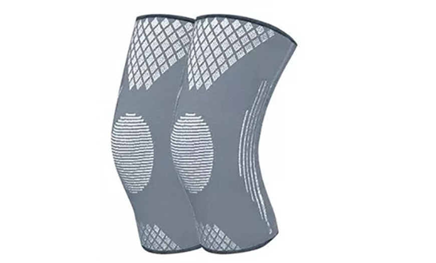 Image 2: Two-Pack of Knee Compression Sleeves