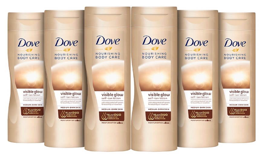 Image 2: Six-Pack Dove Self Tan Lotions