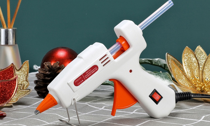 Image 7: Mini Hot Melt Glue Gun with Stand and 50 Glue Sticks