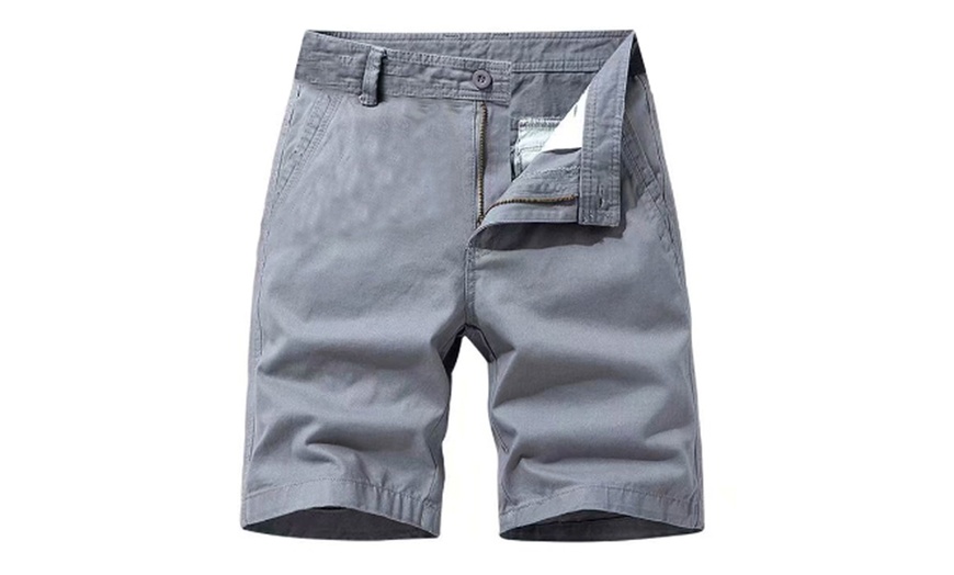 Image 6: Men's Slim-Fit Casual Shorts with Pockets