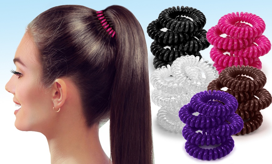 Image 1: Spiral Hair Bobbles 5-Pack