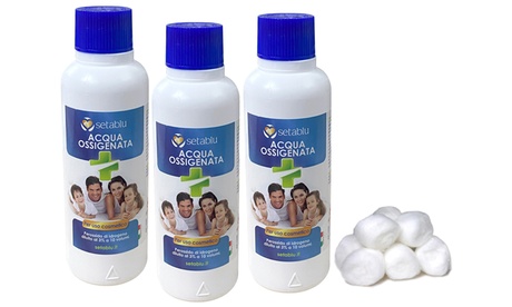 3 o 6 flaconi di acqua ossigenata disinfettante da 250 ml