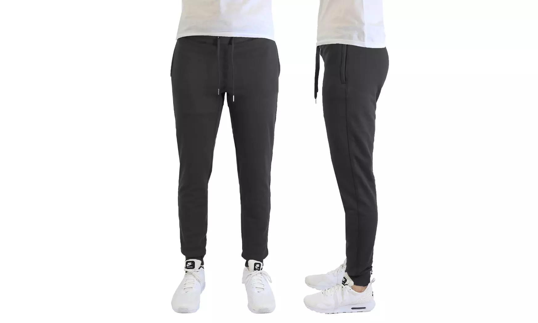 Men's Black Slim-Fit Fleece Jogger Sweatpants (S–2XL) - Second Medium