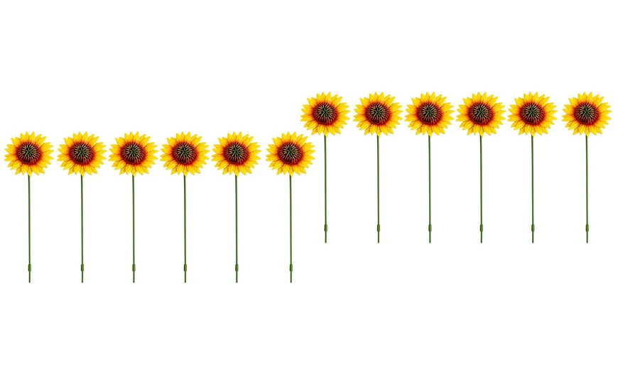 Image 7: 6- or 12-Packs of Pansy or Sunflower Design Stakes