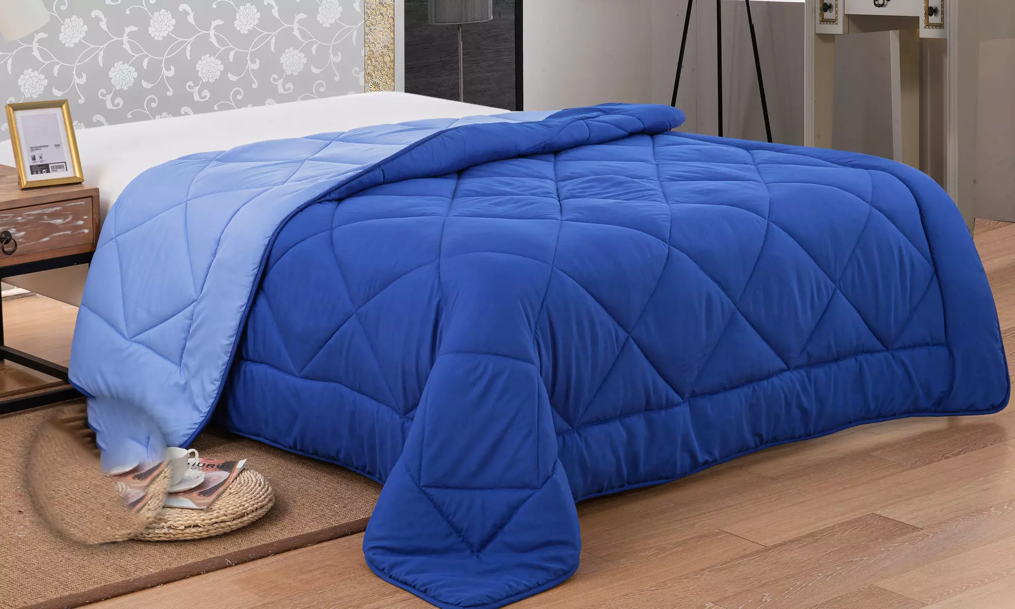 Tweekleurig microvezeldekbed van Herzberg