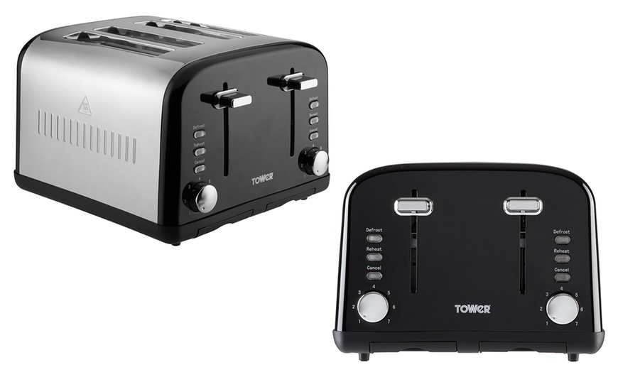 Image 8: Tower Microwave, Kettle and Toaster