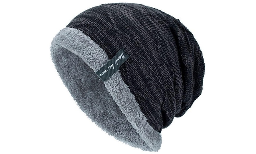 Image 3: Warm Fleece-Lined Hat