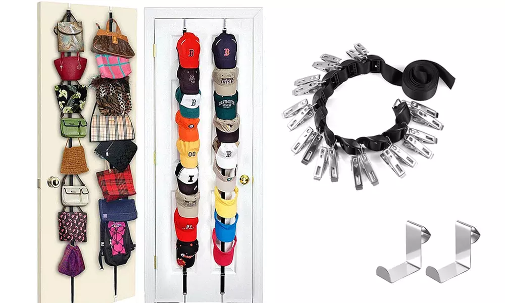 1 ou 2 organisateurs de casquettes réglable à suspendre - Primary Image