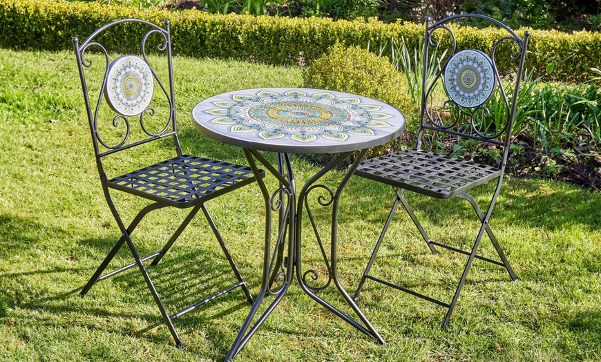 Image 1: Furniture Dealz Hampshire Outdoor Garden Patio Bistro Set
