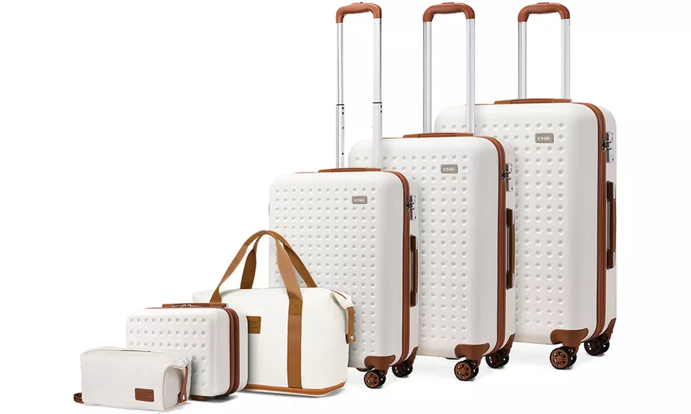 4er-Set Hartschalenkoffer mit Reisetasche und Kulturbeutel