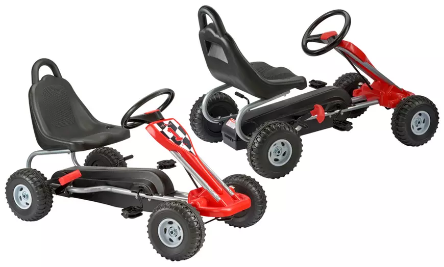 Image 1: Racing Go-Cart with Pedals