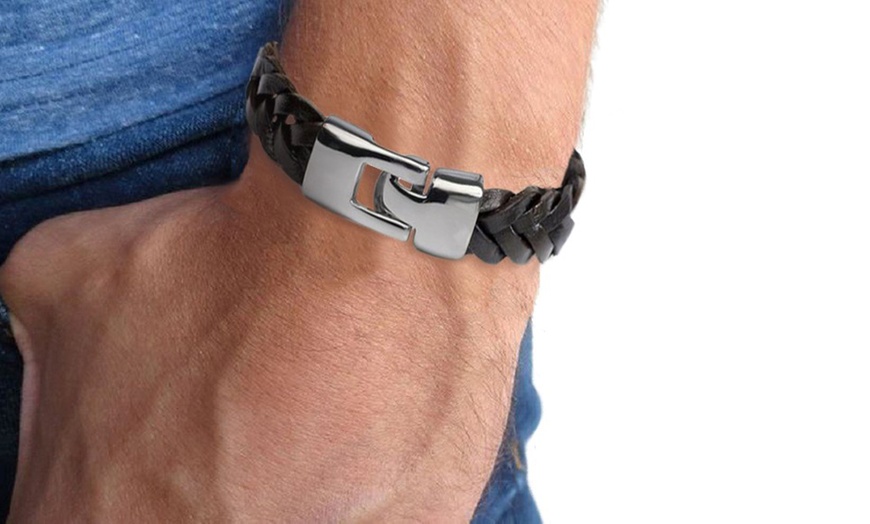 Image 3: Bracelet homme en simili cuir