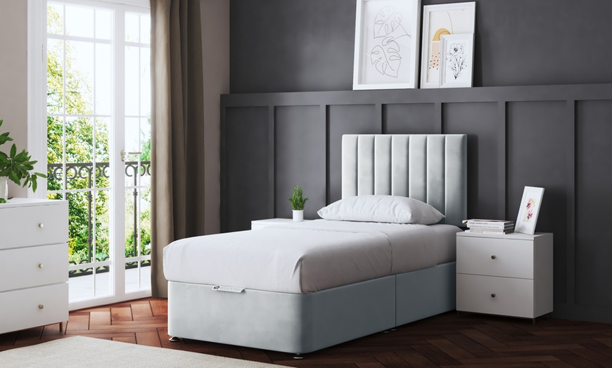 Image 13: Amelia Panel Divan Bed with Optional Mattress