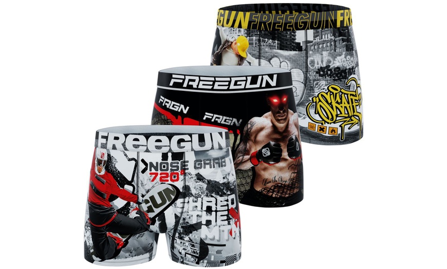 Image 3: Lot de 3, 4 ou 5 boxers pour homme en microfibre Freegun