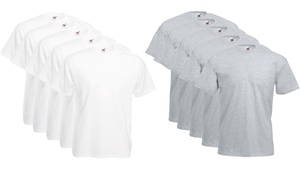 Set van 10 Fruit of the Loom t-shirts voor mannen